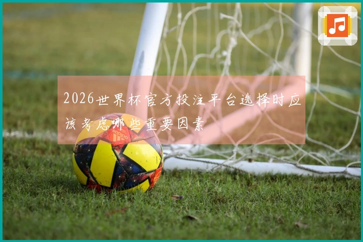 2026世界杯官方投注平台选择时应该考虑哪些重要因素
